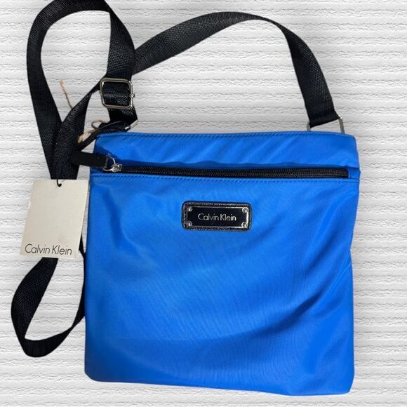 Calvin Klein Blue Canvas Crossbody - Picture 1 of 5